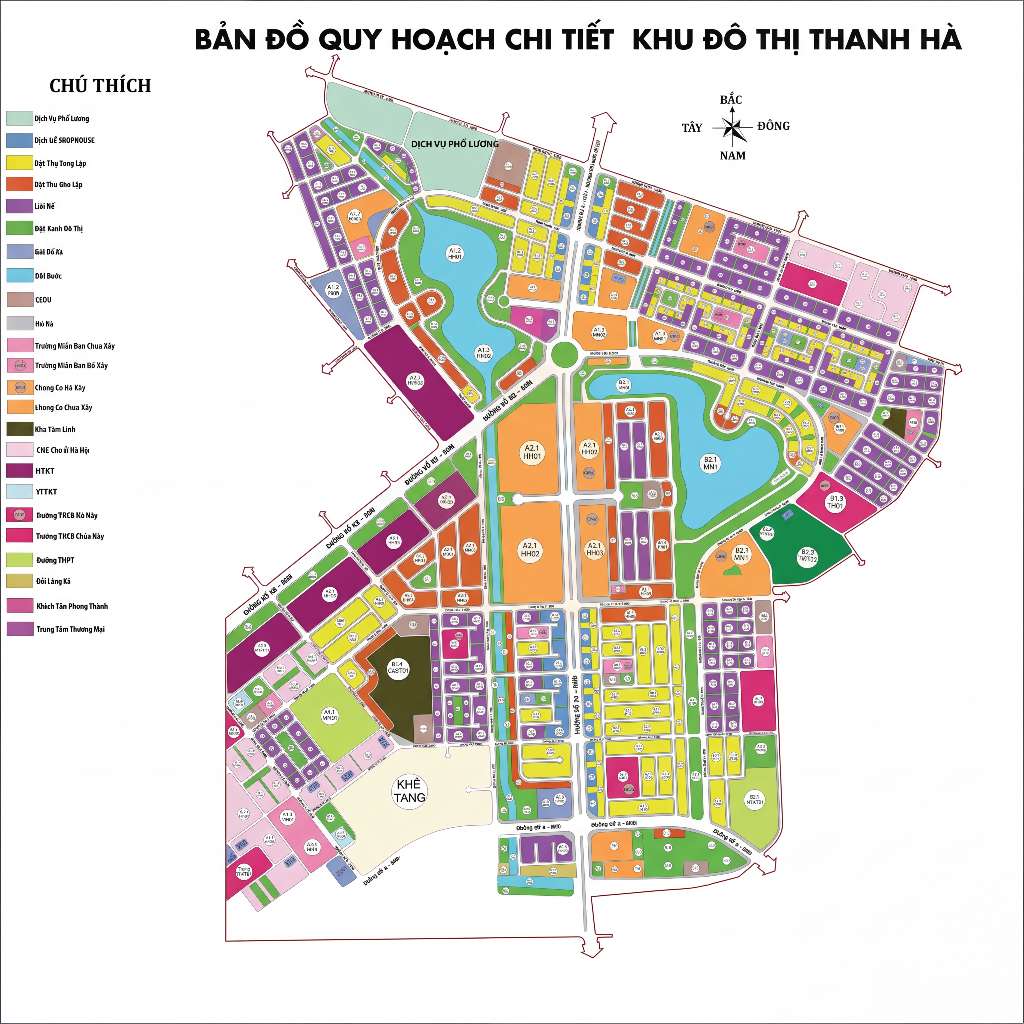 Bản đồ quy hoạch khu nhà ở xã hội Hà Đông
