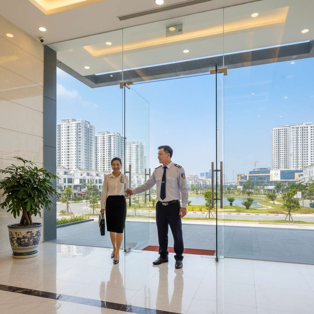 Không gian căn hộ thoáng đãng, view thành phố Hà Nội