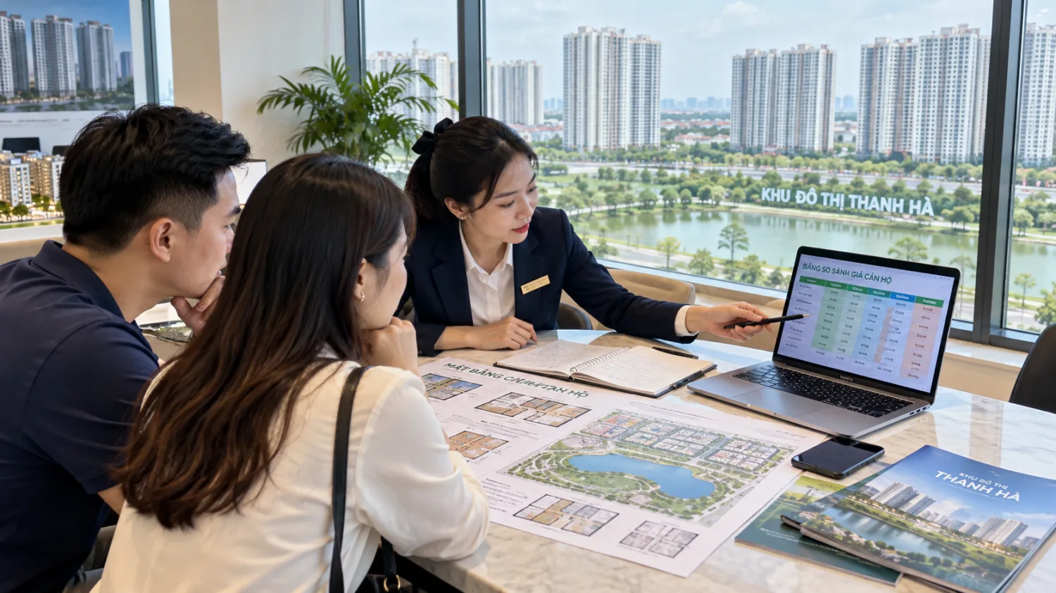 Bảng giá chung cư Thanh Hà theo từng toà để dễ so sánh