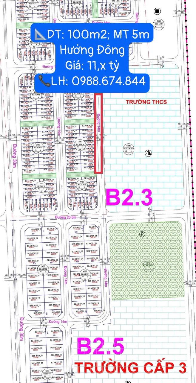 Lô Liền Kề 100m² Thanh Hà, Mặt Tiền 5m, Giá Hơn 11 Tỷ
